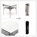 SUNNYFEEL Outdoor Folding Table | Lightweight Compact Aluminum Camping Table, Roll Up Top 4 People Portable Camp Square Tables with Carry Bag for Picnic/Cooking/Beach/Travel/BBQ by GreenHaven Gardens