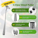 2025 Upgraded Weed Puller Tool,Portable Garden Weed Rake Uprooting Weeding Tool with Handle,4 Tooth Manganese Steel Manual Weeder Remover Tool for Gardening Backyard Farm Planting & Weeding by GreenHaven Gardens