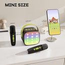 YLL Mini Karaoke Machine with 2 Wireless Microphones, TOP Kids Gifts for Girls Ages 3, 4, 5, 6, 7, 8, 9,10,11,12 +Year Old, 4-12 Years Old Birthday Toy Gift for Girls Boys Party (Black Green) by TinyTreasures Baby Boutique