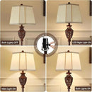 Luvkczc Vintage Floor Lamp - Brown Resin 6-Sided Carved Hollow Light Design, Mid-Century Modern Standing Lamp for Living Room, Bedroom, Study(Bulb Included) by CozyNest Decor