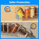 NIUBEE Wall Mounted Spice Rack Organizer,Clear Acrylic Spice Shelf Storage Holder,Hanging Seasoning Rack Organizer for Wall Kitchen 4 Pack by CozyNest Decor