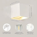 LANFU LED Aluminum Square Cube Waterproof White Wall Sconce Outdoor Light Exterior Wall Lighs fixtures Outside for House Patio 6W 100-277V 3000K Angle-Adjustment Warm Light 2LEDS White 6W by GreenHaven Gardens