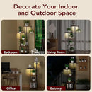 Plant Stand Indoor with Grow Light, 5-Tiered Tall Plant Stand Indoor, Metal Plant Shelf with Hanging Basket Hook and Adjustable Light, Ideal for Living Room, Garden, Patio,Brown and Black（2 pcs ） by GreenHaven Gardens