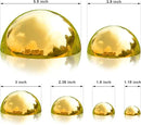Nerien Gazing Ball, Stainless Steel Garden Mirror Globe, Polished Ornament Sphere, Hollow Floating Reflective Hemisphere, for Home Outdoor Pond Housewarming Swimming Pool Decoration, Gold, 6Pcs Mix by GreenHaven Gardens