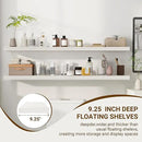 55 Inch Floating Shelves, 55"x9.25"x1.5" Inch Deep Floating Shelves for Wall, Wooden Shelves for Bathroom, Bedroom, Living Room, Cream White Oak by CozyNest Decor