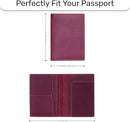 HIFA Leather Passport Holder, Handmade Passport Cover with Card and Ticket Slot - Genuine Leather, Elegant Design, Easy Access - Passport Case, Passport Wallet, Passport Holder by TinyTreasures Baby Boutique