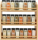 3 Tier Bamboo Spice Rack, Spice Rack Organizer, Seasoning Jars Rack Shelf Spice Organizer for Kitchen Counter or Wall Mounting, Bamboo Spice Storage Holder with handles Easy to Move by CozyNest Decor