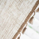 Sutuo Home Boho Curtain 63 Inches Long for Bedroom, Natural Linen Look Textured Burlap Rod Pocket Chic Semi Blackout Bohemian Handmade Tassels Window Treatment for Living Room, 1 Panel 59" W x 63" L by CozyNest Decor
