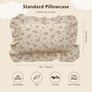 BuLuTu Cute Floral Toddler Pillowcase Cotton Muslin Kids Pillow Case with Enveloped Closure Soft Breathable Standard Size Pillowcase for Sleeping, 1 Piece, Hyacinth Pattern, 20"x26" by TinyTreasures Baby Boutique