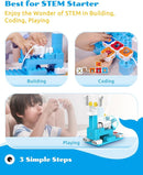 WhalesBot A3 12-in-1 STEM Blocks Coding Robot Kit for Kids, 61-Piece Educational Building Set with Interactive Storytelling, Ideal Toy Gift for Boys & Girls Ages 3-6 by TinyTreasures Baby Boutique