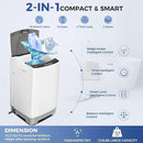 Nictemaw Portable Washing Machine 15.6Lbs Capacity Portable Washer with Drain Pump 2.1Cu.ft Full-Automatic Compact Washer with 10 Programs 8 Water Level for Home, Apartment, RV, Dorms by CozyNest Decor