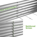 Land Guard Metal Raised Garden Bed for Gardening, 8x4x1.5ft Galvanized Raised Garden Bed, Planter Boxes Outdoor for Vegetables, Fruits and Flowers (Silver) by CozyNest Decor