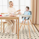 HONEY JOY Baby High Chair, 6-in-1 Eat & Grow Wooden Highchair/Toddler Chair with Removable Tray, 5-Point Harness, PU Cushion and Footrest, Convertible High Chair for Babies and Toddlers(Dark Gray) by TinyTreasures Baby Boutique