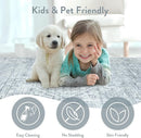LIVEBOX Washable Area Rug 6x9 Rugs for Living Room Dining Room Under Table, Non-Slip Boho Neutral Carpet for Bedroom, Low-Pile Farmhouse Soft Carpets for Nursery Room Playroom, Grey by TinyTreasures Baby Boutique