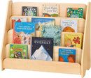 OOOK Kids Bookshelf, Wooden 4-Tier Front Facing Book Display Shelf for Kids, Toddler Montessori Bookshelf for Classroom, Playroom, Nursery by TinyTreasures Baby Boutique