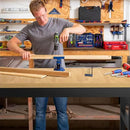 60" Adjustable Workbench,Heavy-Duty Work Table,3000 LBS Load Capacity Particleboard Hardwood Workstation Outlets with Power Strips, Drawers and Wheels,for Workshop, Garage by GreenHaven Gardens