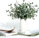 8Pcs Faux Eucalyptus Stems, 27" Artificial Eucalyptus Plants with White Frosted Coating, Fake Eucalyptus Decor Silk Greenery Leaves for Wedding Bouquets Home Decor DIY Floral Arrangements by CozyNest Decor