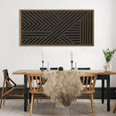 IARTTOP Large Black Framed Wood Wall Art for Living Room Abstract Modern Wooden Wall Decor Neutral Geometric Wall Sculpture Bedroom Office 20x40 Inch by CozyNest Decor