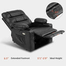 MCombo Zero Gravity Power Recliner Chair with Heat and Vibration Massage, Reclining Chair with USB Ports, Cup Holders for Living Room, Faux Leather PR621 (Grey) by CozyNest Decor