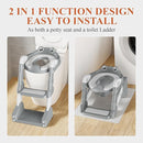 Potty Training Seat, Toddler Toilet Seat for Little Boys Girls, Potty Training Toilet with Urinals, Toddler Step Stool Ladder and Splash Guard (Gray) by TinyTreasures Baby Boutique