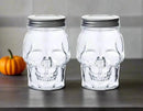 Set of 2 Skull Mason Jar Glasses with Lids | 16oz Reusable Halloween Drinking Glasses | Unique Skull Décor, Storage, & Canning Jars for Parties & Gifts by CozyNest Decor