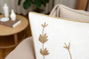 VAGMINE Hand Embroidered Daisy Accent Throw Pillow Cover - 18x18 Inches Square - 100% Cotton Ivory Decorative Cushion Cover for Couch, Sofa, Living Room - Textured Embroidery - Cozy Floral Home Décor by CozyNest Decor