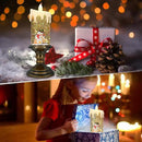 Christmas Flameless Candles, Flickering Flameless Candles with Timer, LED Candles Battery Operated, Snow Globe Candle Light for Christmas Decorations by CozyNest Decor