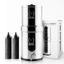 Gravity Water Filter System – 1.5 Gallons NSF Certified AISI 304 Stainless Steel Premium Countertop Water Filtration System with 2 Smart Black Carbon Filters & Stainless Steel Spigot by CozyNest Decor