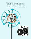 Wind Spinners Outdoor - Metal Windmill for Yard and Garden, Kinetic Wind Sculptures with Stake, Ideal Artistic Decor Gift (13'' W x 54'' H) by CozyNest Decor