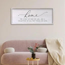 Home The Story of Who We Are Sign Farmhouse Family Wall Decor 32x12 Inch Plaque Wood Framed Art for Hanging (White) by CozyNest Decor