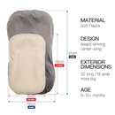 Baby Lounger - Snuggle Cozy Me Infant Lounger for Newborns | Flannel Cover, Breathable Soft, Portable Awake-Time Pad, Essential Baby Gift -Grey by TinyTreasures Baby Boutique