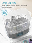 GROWNSY Adjustable 3 in 1 Large Bottle Sterilizer and Dryer, Electric Steam Baby Bottle Sterilizer, Bottle Sanitizer for Baby Bottles & Pacifiers, Breast Pump Parts Blue by TinyTreasures Baby Boutique