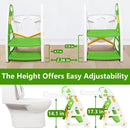 Potty Training Seat: 2 in 1 Design Potty Seat for Toilet & Nursery Step Stool for Sink Potty Training Toilet with Height Adjustable Ladder for Kids of All Ages (YGreen) by TinyTreasures Baby Boutique