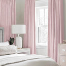 MIULEE Linen Texture 90 Inches Curtains for Bedroom 100% Blackout Thermal Insulated Pink Curtains Grommet Room Darkening Curtains/Draperies for Living Room Nursery 52x90 Inch (2 Panels) by TinyTreasures Baby Boutique