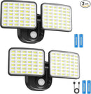 Rechargeable Battery Operated Light, 2500&4000LM Motion Sensor Security Light(1-3 Months Endurance), USB Charging LED Flood Outdoor for Garage/Yard/Entryways/Patio/Garden (2 Pack) by GreenHaven Gardens