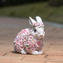 Rabbit Statue Outdoor Statues Bunny Figurines Garden Decor Resin Easter Decorations Bunnies Gifts Home House Kitchen Figurine Patio Lawn Yard Art Housewarming Funny Decoration (8inch) by GreenHaven Gardens