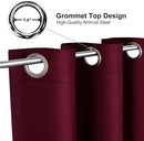 ChrisDowa Blackout Curtains 120 Inches Long 2 Panels Set for Living Room, Grommet Thermal Insulated Room Darkening Curtains for Bedroom (Burgundy Red, 52 x 120 Inch) by CozyNest Decor