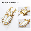Decorative Bug Insects Beetle Mirrors - Gold Resin and Glass Wall Decor, Perfect for Victorian and European Themed Homes (Sheep Horn Beetle) by CozyNest Decor