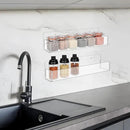 Acrylic Spice Rack Wall Mount-12 Inch, Clear Spice Shelf Storage Holder, 2 Pack Hanging Seasoning Rack Organizer for Cabinet Door, Cupboard or Wall Kitchen (Adhesive or Screw) by CozyNest Decor