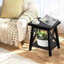 Black End Table, 2-Tier End Tables Living Room, Wood Side Table, Modern Side Table by CozyNest Decor