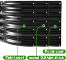 17" Tall Round Outdoor Garden Raised Garden Bed Kits- 0.8MM Thick Metal Raised Planter Bed/Ground Planter Box for Variety of Flowers,Herbs,Vegetables (Black, 32 inches Diameter) by GreenHaven Gardens