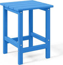 WO Home Furniture Adirondack Chairs Table Set of 3 PCS Outdoor Folding Chairs Side End Table Weather/UV Resistant for Lawn, Garden, Bon Fire, Balcony (Pacific Blue) by GreenHaven Gardens