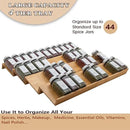 Bamboo Spice Rack Drawer Organizer - 8 Pieces Set- 10" Wide Per Piece - Combine Pieces Into 20" Wide Rack (10" or 20") by CozyNest Decor