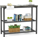 Ecoprsio Small Console Table, Sofa Table with Double Mesh Shelves, Modern Entryway Table for Entryway, Hallway, Foyer, Front Hall, Sofa Couch, Living Room, Bar, Kitchen, 32 Inch, Grey by CozyNest Decor
