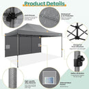 COBIZI 10x15 Heavy Duty Pop up Canopy Tent with 4 sidewalls Commercial Outdoor Canopy Wedding Party Tents for Wedding All Season Wind & Waterproof Gazebo with Carry Bag, Gray(Frame Thickened) by GreenHaven Gardens