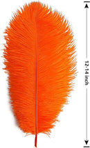 THARAHT Orange Ostrich Feathers 12pcs Large Natural Bulk 12-14Inch 30cm-35cm for Wedding Party Centerpieces Halloween and Home Decoration Feathers by CozyNest Decor