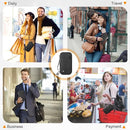 Passport Holder Family RFID Blocking Passport Wallet, RFID Travel Document Organizer for Women Waterproof Passport Wallet, Men Portable Case for Cards Credit Cards with Lanyard (Black-Medium) by TinyTreasures Baby Boutique