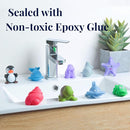 XY-WQ Bath Toys No Hole, for Infants& Toddlers, No Hole Bathtub Toys (Sea Animals Ⅱ, 9 Pcs with Mesh Bag) by TinyTreasures Baby Boutique