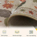 Floral 5x7 Area Rug Machine Washable Soft Print Boho Carpet Non Slip Doormat Low Pile Flower Area Rugs for Living Room Bedroom Nursery Kitchen Dining Room Indoor-Brown/Brick by TinyTreasures Baby Boutique