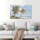 cozy country Palm Tree Wall Art 45"x30" - Coastal Pictures Beach Canvas Ocean Decor - Nautical Artwork Seascape Hand Painting for Living Room, Bedroom, Sea House by CozyNest Decor